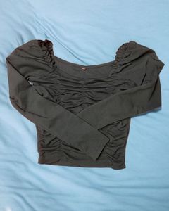 Ruched Puff Sleeve Top