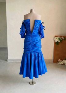 Stunning Royal Blue Off-Shoulder Gown