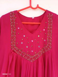 Beautiful Pink Kurta with Embellishments
