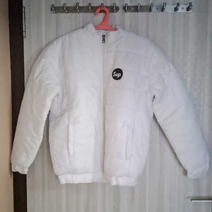 Stylish White Puffer Jacket