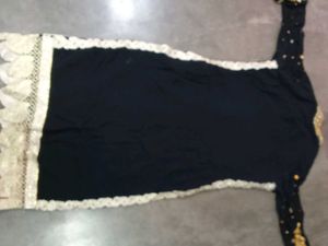 Black Embellished Kurta
