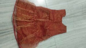 Beautiful Frock with hair Bow without use