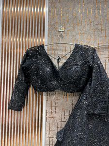 Stunning Black Sequined Lehenga Choli