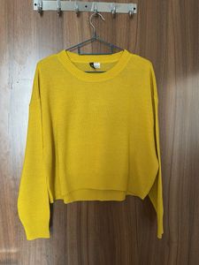 Yellow Crew Neck Sweater