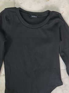 Classic Black Long Sleeve Bodysuit