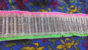 Full 9 mtr golden lace with neon colour both sides