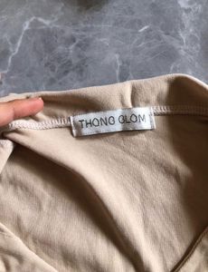 Cute Beige Cropped Polo Top