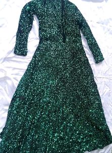 Sparkling Emerald Green Sequin gown