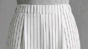 Pinstripe Wide-Leg Pant