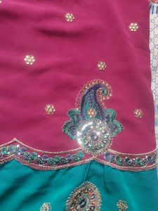 Chamki Double Colour Saree