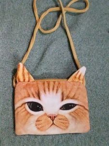 Cute Cat Face Sling Bag