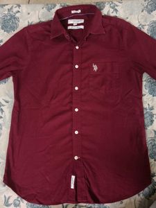 US Polo Assn. Wine/Maroon Long Sleeve Shirt