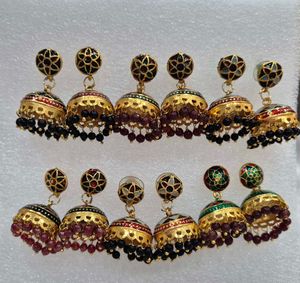 Meenakari Customized Jhumka Earrings Set
