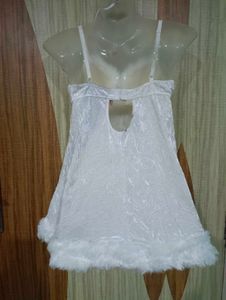 Cute White Teddy Lingerie Nightie