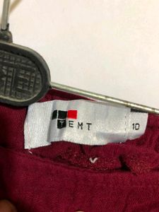Maroon Mini Skirt