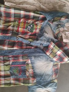 Stylish Plaid Denim Shirt for Men