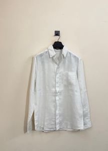 Men's Classic White Linen Shirt
