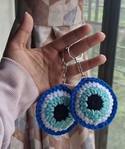 Evil Eye Crochet Keychains 1 pc