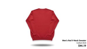 Lacoste Red V-Neck Sweater