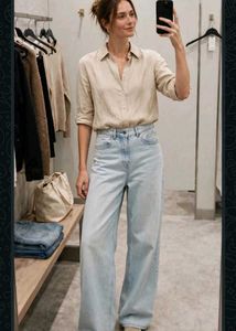 Light wash high waist Jeans💌