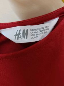 H&amp;M Girls Red Plaid Party Dress