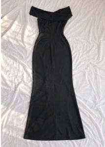 Elegant Black Off-Shoulder Gown