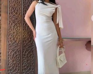 Elegant White Asymmetrical Dress