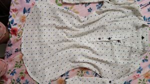 Chic White Printed Tunic Top