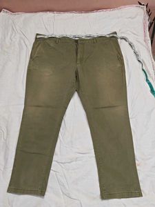 Men's Olive Green Casual Chinos