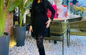 gothic black short dress from h&amp;m
