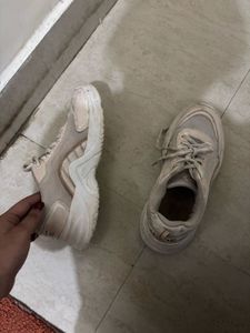 Light Beige Chunky Sneakers