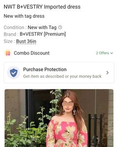 NWT B+VESTRY Imported Floral Dress