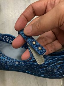 Sparkly Blue Jelly Mary Janes