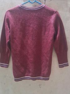 Benetton Burgundy Sparkly Sweater