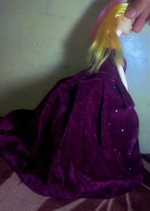 Elegant violet gown for barbie 🌷