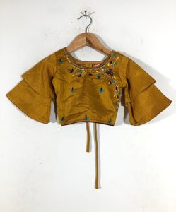Mustard Yellow Embroided Lehanga Set(Girl’s)