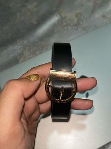 Classic Black Belt with Gold Buckle