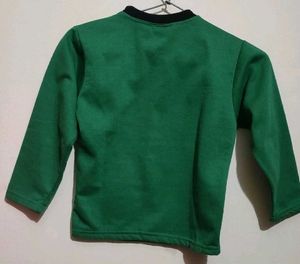 Green Winter T-shirt For Baby Boy 3- 4 Year