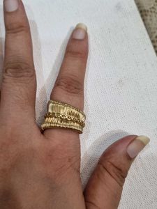 Unique Gold-Tone Statement Ring