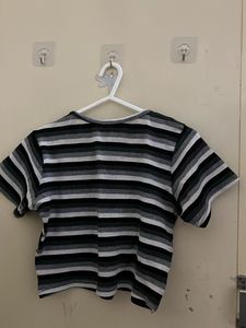 Striped Cropped T-Shirt