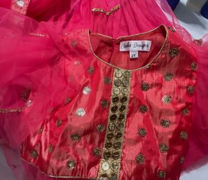 Brand New Saka Designs Lahanga Choli Duptta For 2y
