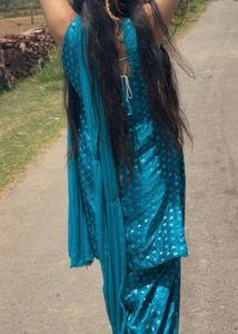 Teal Kurta Set with Sequins