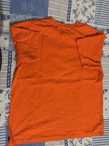 Orange "Stay Groovy" Graphic T-Shirt