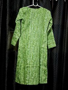 Green Bandhani Print Kurta