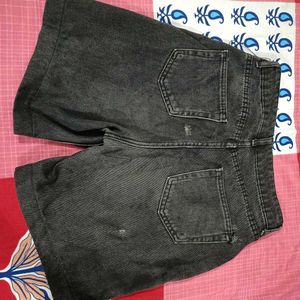 Black Denim Shorts