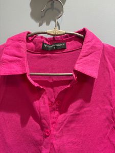 Vibrant Pink Button-Up Shirt