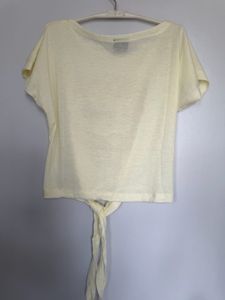 Gold Elephant Graphic Tie-Front Top