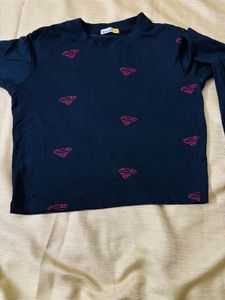 bewakoof crop top Superman Graphic T-Shirt