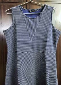 Striped Sleeveless A-Line Dress