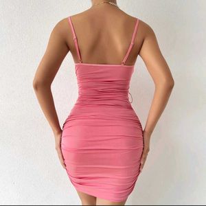 Pink Floral Bodycon Dress